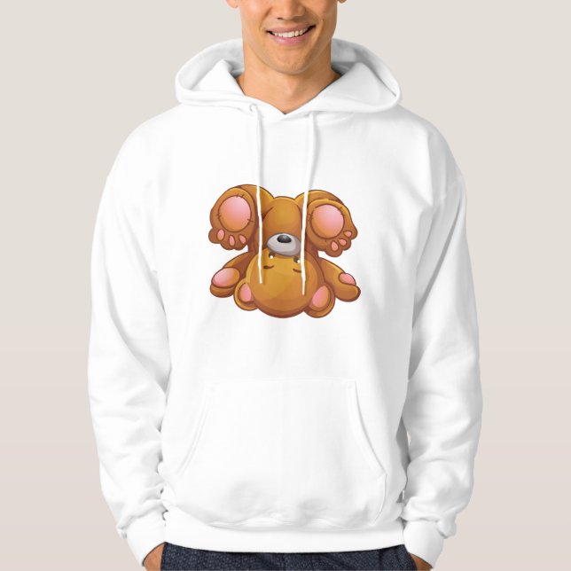 Veste À Capuche Ours en peluche à l'envers (Devant)