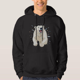 Veste À Capuche Ours Polaire Joyeux Jouant Amusant Jumping Air Joy