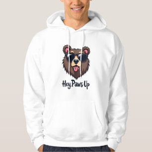 Veste À Capuche Ours vintage Hey Paws Up avec lunettes de soleil C