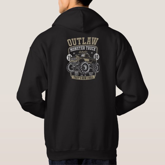 Veste À Capuche Outlaw Monster Truck That’s How I Roll Mens (Dos)