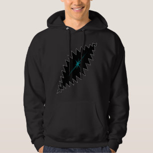 Veste À Capuche Ouverture Turquoise