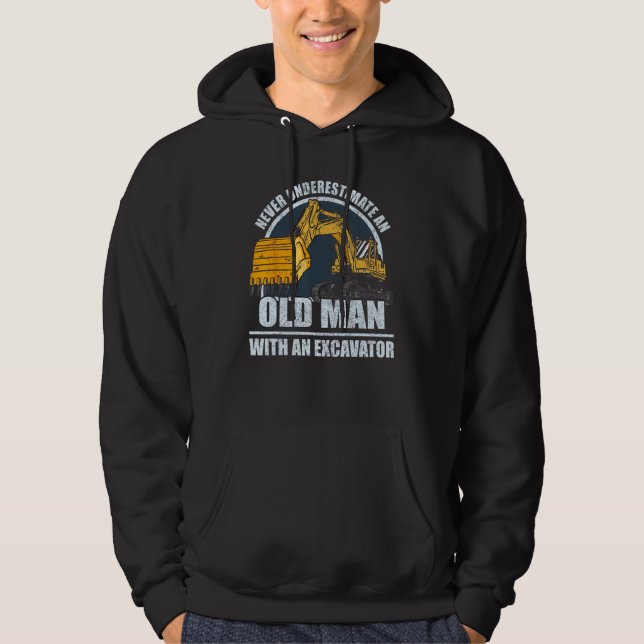 Veste À Capuche Ouvrier de construction masculin Excavatrice à équ (Devant)
