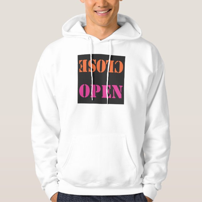 VESTE À CAPUCHE OUVRIR FERMER SUR NOIR (Devant)