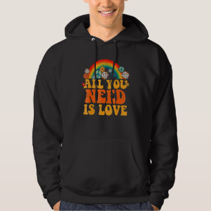 Veste À Capuche PAIX AMOUR 60s les années 70 teinture Super Hippie