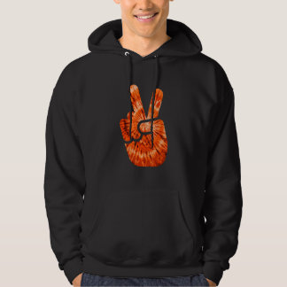 Veste À Capuche Paix cool Main Tie Dye Orange Anti-Violence Unité