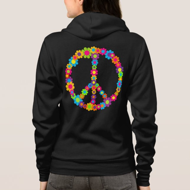 Veste À Capuche Paix de l'énergie des fleurs (Dos)