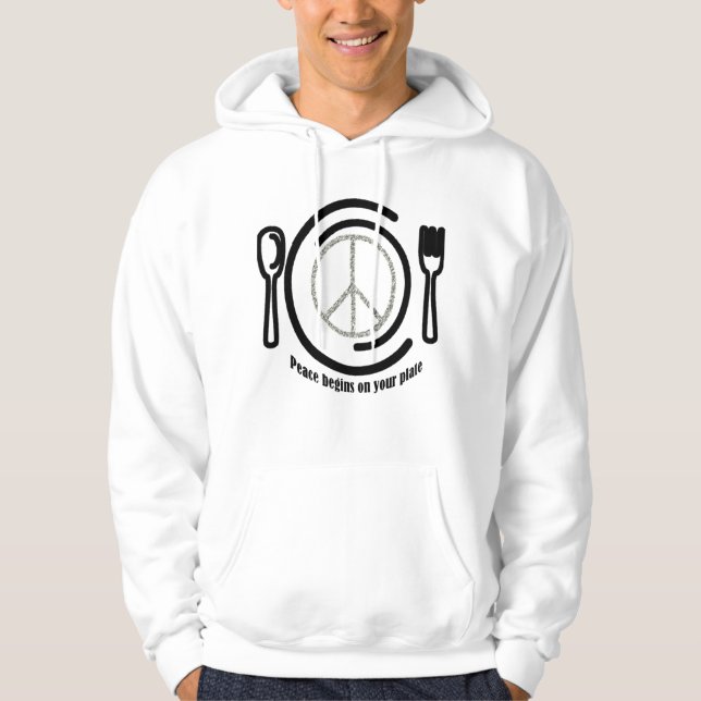 Veste À Capuche Paix de plat Hoody (Devant)