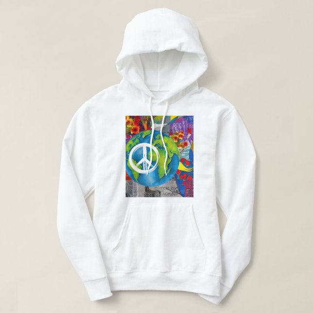 Veste À Capuche Paix mondiale (Design devant)