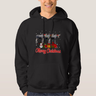 Veste À Capuche Pajama de Noël d'orignal Funny Feux de Noël Animau