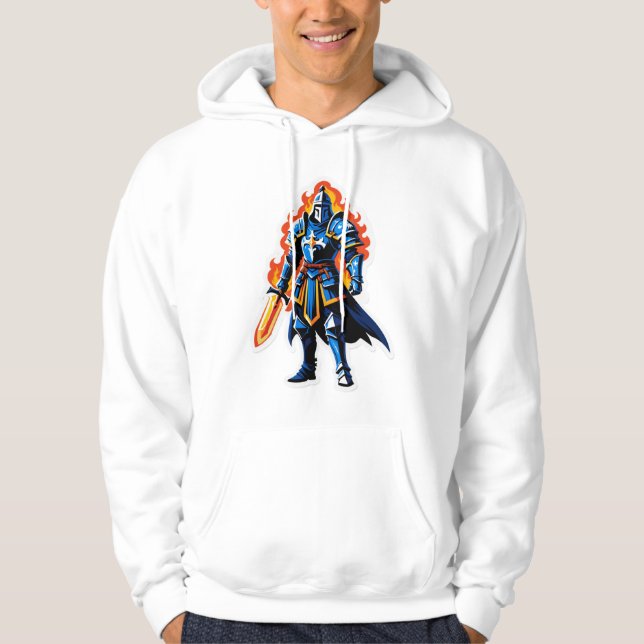 Veste À Capuche Paladin de l'Enfer – Chevalier lié aux flammes (Devant)