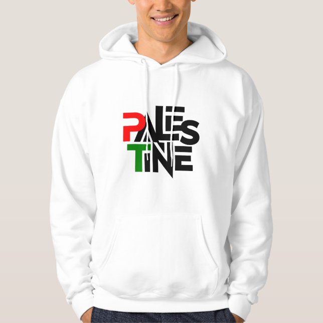 Veste À Capuche Palestine ou Palestine Moderne de la typographie D (Devant)