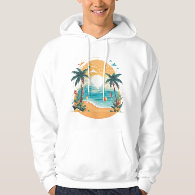 Veste À Capuche Palmier de Sun Beach (Devant)