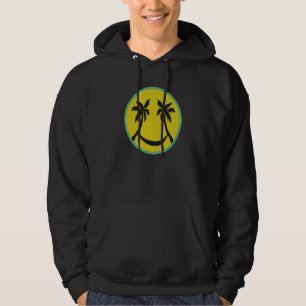 Veste À Capuche Palmiers de l'île d'Hawaii Joyeux visage de hamac