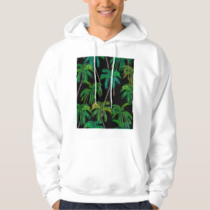 Veste À Capuche Palmiers : Motif d'été acrylique.
