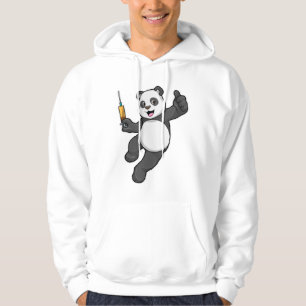 Veste À Capuche Panda à la vaccination avec seringue