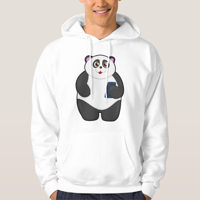 Veste À Capuche Panda avec téléphone portable (Devant)