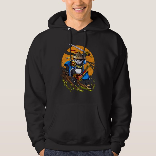 Veste À Capuche Panda Bear Samurai Warrior Ninja Animal Kids Boys (Devant)