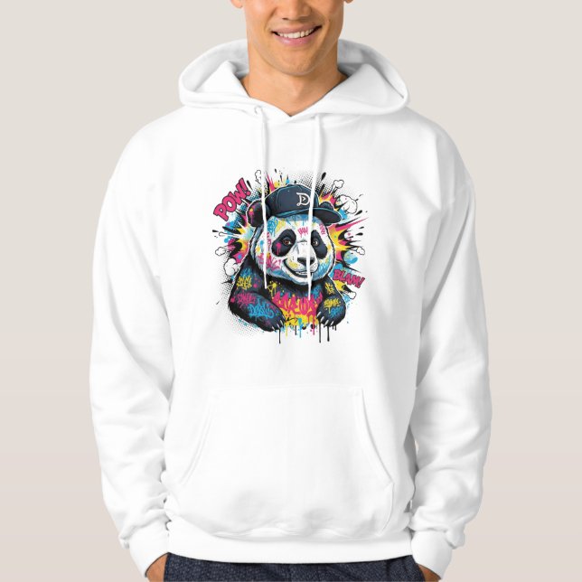 Veste À Capuche Panda Coloré (Devant)