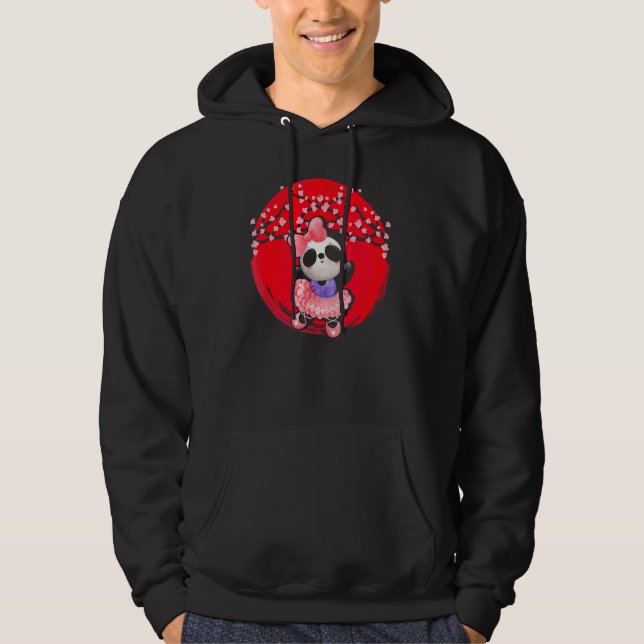 Veste À Capuche Panda Japon Drapeau Sakura Cherry Blossom Tree Jap (Devant)