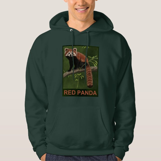 Veste À Capuche Panda rouge (Devant)