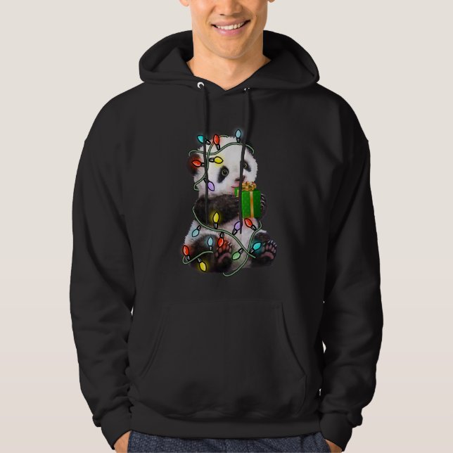 Veste À Capuche Panda Tree Flammes de Noël Les Noël (Devant)