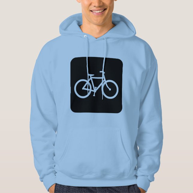Veste À Capuche Panneau Cycliste - Noir (Devant)