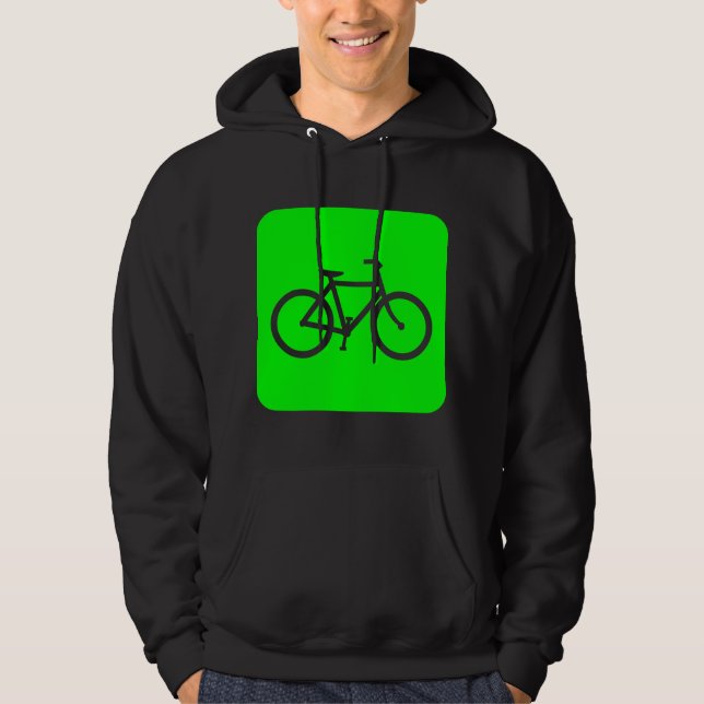 Veste À Capuche Panneau Cycliste - Vert (Devant)