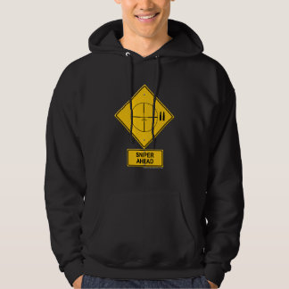 Veste À Capuche Panneau d'avertissement de tireur isolé en avant