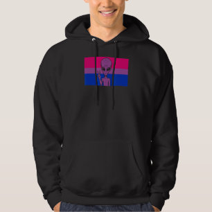 Veste À Capuche Panneau de l'Alien Head Ufo Peace Gaylien Bisexual