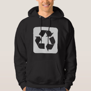 Veste À Capuche Panneau de recyclage - Blanc
