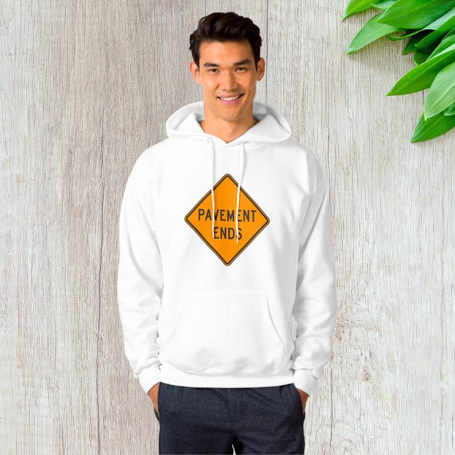 Veste À Capuche Panneau de signalisation de fin de chaussée Averti (Créateur téléchargé)