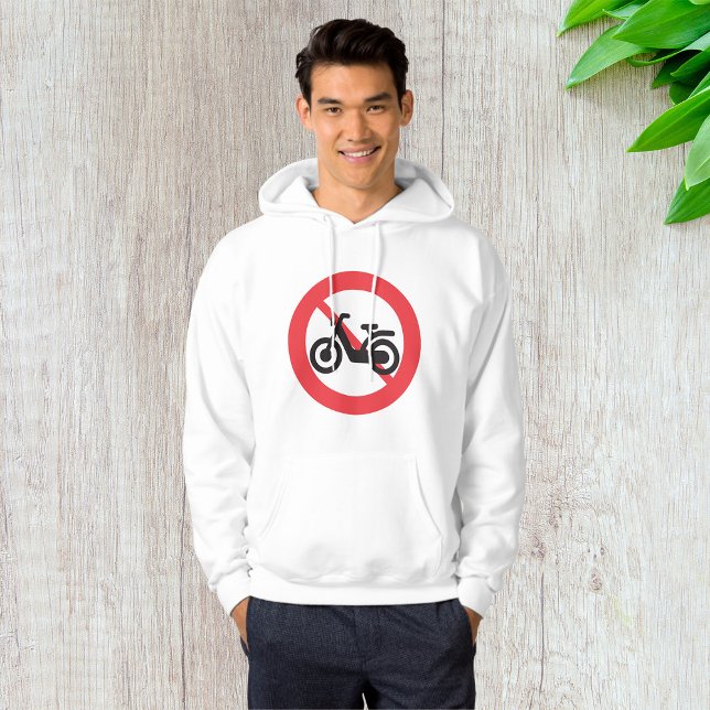 Veste À Capuche Panneau de signalisation "Interdiction aux motos" (Créateur téléchargé)