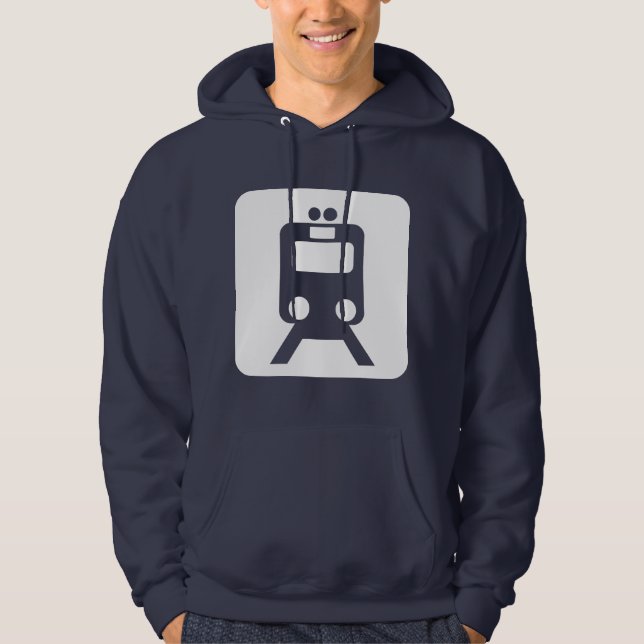 Veste À Capuche Panneau de train - Blanc (Devant)