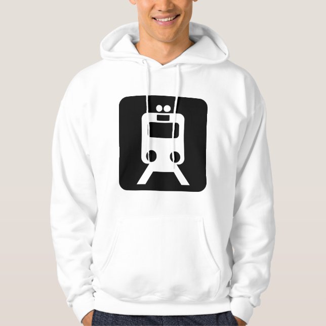 Veste À Capuche Panneau de train - Noir (Devant)