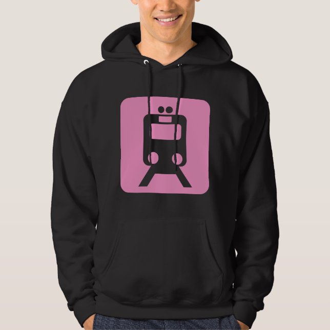 Veste À Capuche Panneau de train - Rose (Devant)
