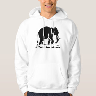 Veste À Capuche Panneau de trekking des éléphants asiatiques devan