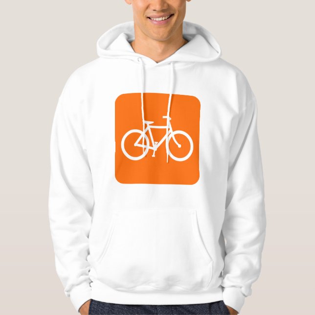 Veste À Capuche Panneau de vélo - Blanc (Devant)