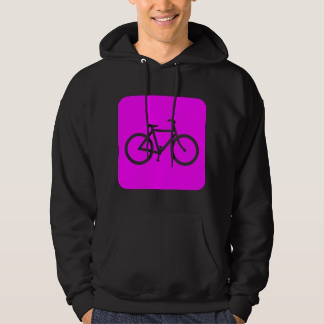 Veste À Capuche Panneau de vélo - Magenta (Devant)