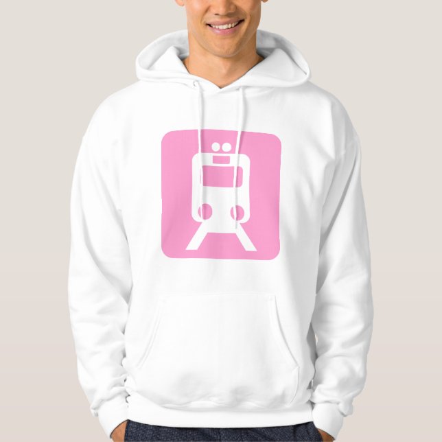 Veste À Capuche Panneau du train - Rose (Devant)
