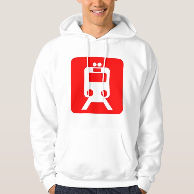 Veste À Capuche Panneau du train - Rouge (Devant)
