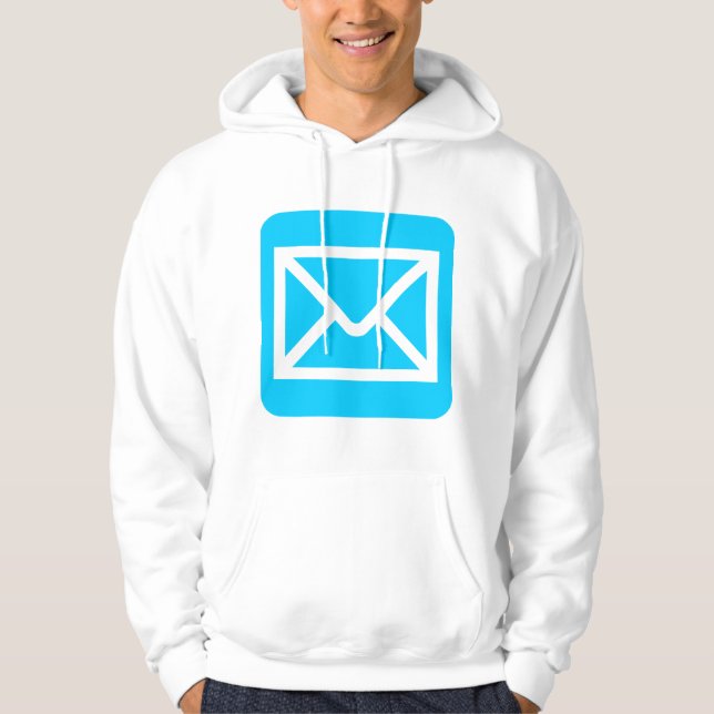 Veste À Capuche Panneau Enveloppe - bleu ciel (Devant)