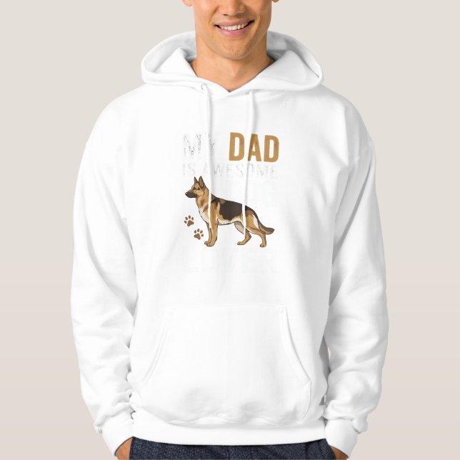 Veste À Capuche Papa amateur de chien est formidable (Devant)