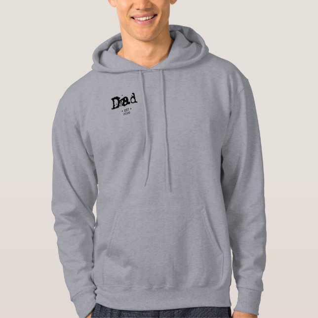 Veste À Capuche Papa année d'établissement (Devant)