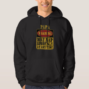 Veste À Capuche Papa Avertissement Peut Faire Une Sieste Soudainem