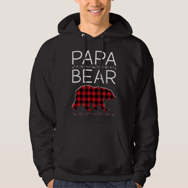 Veste À Capuche Papa Bear Pyjama de Noël Correspondance Famille Pl (Devant)