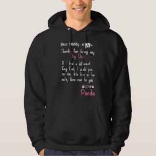 Veste À Capuche Papa caniche pour toujours