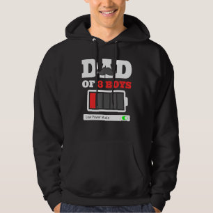 Veste À Capuche Papa De 3 Garçons Mode Pères Faible Puissance
