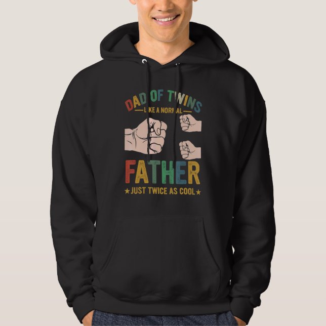 Veste À Capuche Papa De Jumeaux Comme Un Père Normal Juste Deux Fo (Devant)