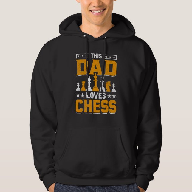 Veste À Capuche Papa des échecs   disant (Devant)