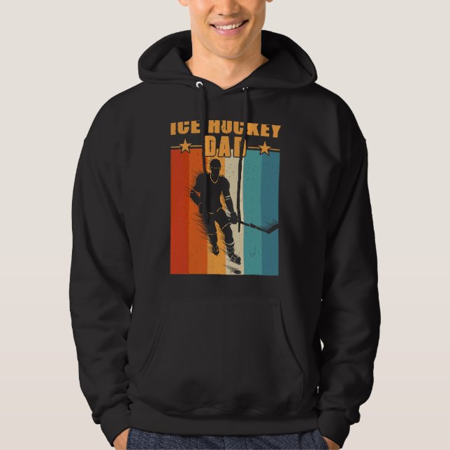 Veste À Capuche Papa du hockey sur glace (Devant)